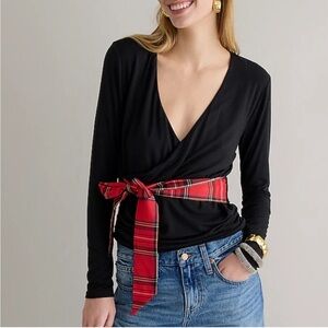 J.Crew FormKnit long-sleeve wrap top